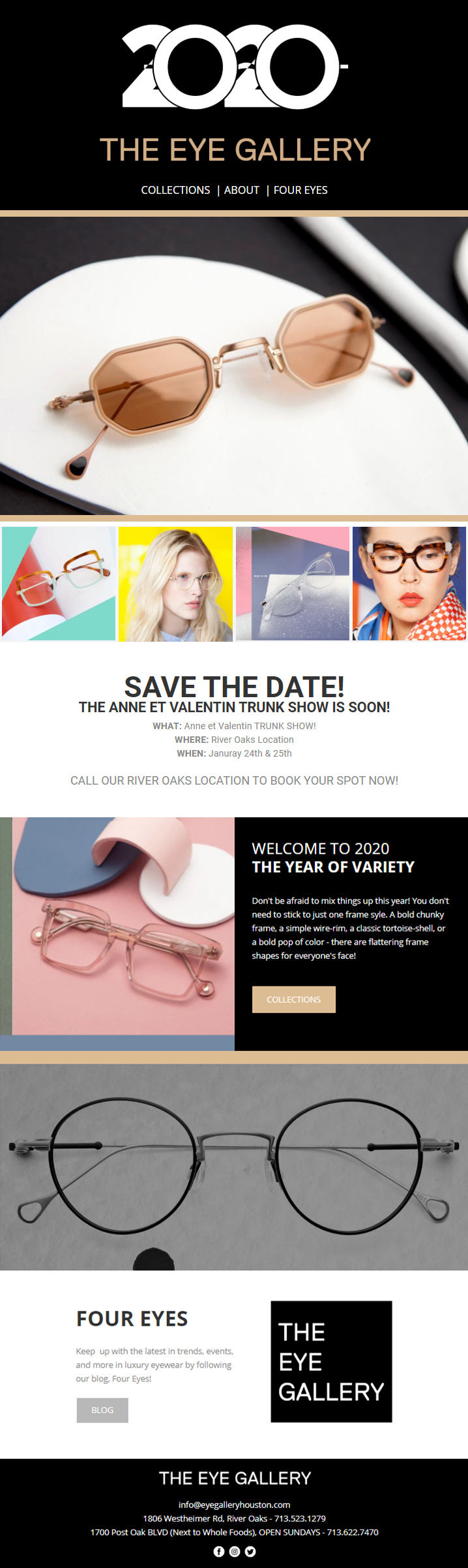 The Eye Gallery email design